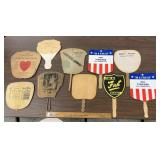 (10)ADVERTISING FANS-ASSORTED/CHECK OUT THE PIC'S