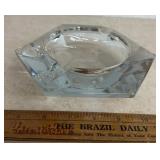 HEAVY GLASS ASHTRAY-CHECK OUT THE PIC'S