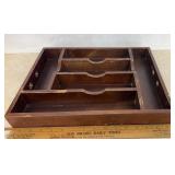 WOODEN DIVIDED DESK TRAY-CHECK OUT THE PIC'S