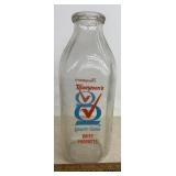 GLASS DAIRY BOTTLE-'THOMPSON'