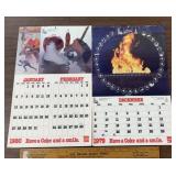 (2)COCA-COLA CALENDARS-CHEKC OUT THE PIC'S