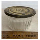 'ATLAS' GLASS JELLY JAR W/LID