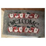"WELCOME" MAT-APPLE DESIGN/SAN