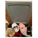 STORAGE TOTE W/LID & ASSORTED CONTENTS-CHECK OUT