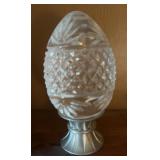 SOLID GLASS EGG W/STAND/"FRANCE"