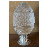 SOLID GLASS EGG W/STAND/"FRANCE"