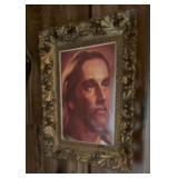 FRAMED WALL DECOR-"JESUS"/APPROX. 10"x12"