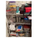 METAL RACK W/ASSORTED ITEMS-CHECK OUT THE PIC