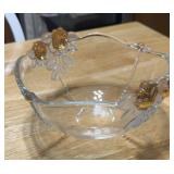 GLASS SERVING BOWL-APPROX. 10" DIAMETER