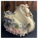 DRESSER TOP RING/JEWELRY HOLDER-GOOSE DESIGN/CHECK