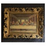 PLASTIC FRAMED DECOR-APPROX.12"x10"/"LAST SUPPER"