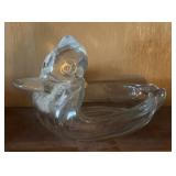 GLASS ASHTRAY-DUCK DESIGN