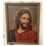 FRAMED WALL ART-"JESUS CHRIST"/APPROX. 12"x10"