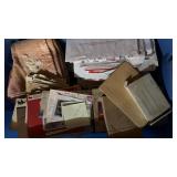 STORAGE (BLUE) TOTE W/LID & ASSORTED CONTENTS