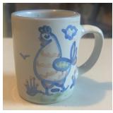 M.A. HADLEY POTTERY-CUP/CHICKEN