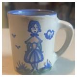 M.A. HADLEY POTTERY-CUP/LADY