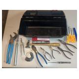 SMALL TOOLBOX W/ASSORTED ITEMS-CHECK OUT THE PIC