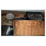 ITEMS FROM THE SHELF-BASKET/GRANITEWARE/MORE