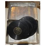 VINTAGE RECORDS W/METAL CASE-CHECK OUT THE PIC