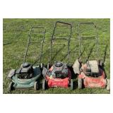 (3)PUSH LAWNMOWERS-PARTS/CONDITION UNKNOWN
