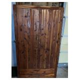 CEDAR WARDROBE CABINET-APPROX. 6ï¿½ TALL & 42ï¿½ WIDE