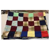 VINTAGE "PATCH/TACK" QUILT-CHECK OUT THE PIC