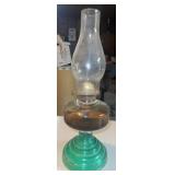 VINTAGE OIL/KERPSENE LAMP W/CHIMNEY