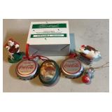COCA~COLA RELATED ORNAMENTS-CHECK OUT THE PIC