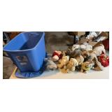 PLASTIC STORAGE TOTE W/LID & ASSORTED CONTENTS-