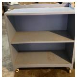 BOOKCASE W/CASTERS-APPROX. 36" WIDE & 36" TALL