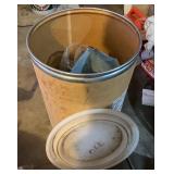 CARDBOARD BARREL W/BIRD FEED CONTENTS-CHECK OUT