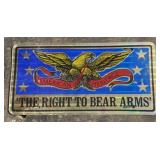NOVELTY LICENSE PLATE-"THE RIGHT TO BEAR ARMS"/