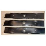 (SET OF 3) MOWER BLADES-CHECK OUT THE PIC