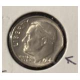 1960-P ROOSEVELT DIME (90% SILVER) ***CLIPPED AT 5