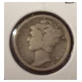 1918-D MERCURY DIME (90% SILVER) (GOOD)