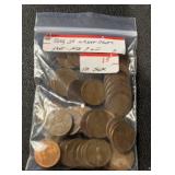 (BAG OF 50) 1940-58-P&D LINCOLN WHEAT BACK CENTS