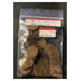(BAG OF 50) 1940-58-P&D LINCOLN WHEAT BACK CENTS