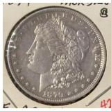1879 MORGAN SILVER DOLLAR (90% SILVER) (XF)