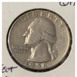 1956 WASHINGTON QUARTER ***FILLED '5' IN DATE***