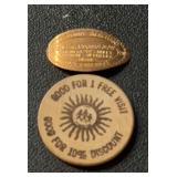 (1)'ELONGATRED'  ENT & (1)'WOODEN' NICKEL
