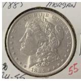 1885 MORGAN SILVER DOLLAR (90% SILVER) (AU)