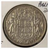 1950 CANADA HALF DOLLAR (80% SILVER) (VF)