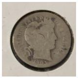 1905 BARBER DIME (90% SILVER) (AG)