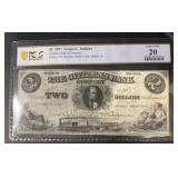 1857 $2.00 'LARGE' NOTE ***GOSPORT, INDIANA***