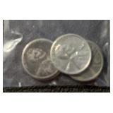 (BAG OF 5) 1943-S&P 'ZINC' CENTS
