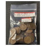 (BAG OF 50) 1940-58-P&D LINCOLN WHEAT BACK CENTS