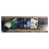 Additives on shelf with gas can