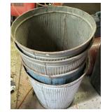 (4)METAL TRASH CANS'SCHOOL/FACTORY'