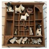 SHADOW BOX W/"DOG"COLLECTIBLES-CHECK OUT THE PIC