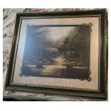 FRAMED WALL ART-"SIDEWALK" DESIGN/APPROX. 30ï¿½x28ï¿½